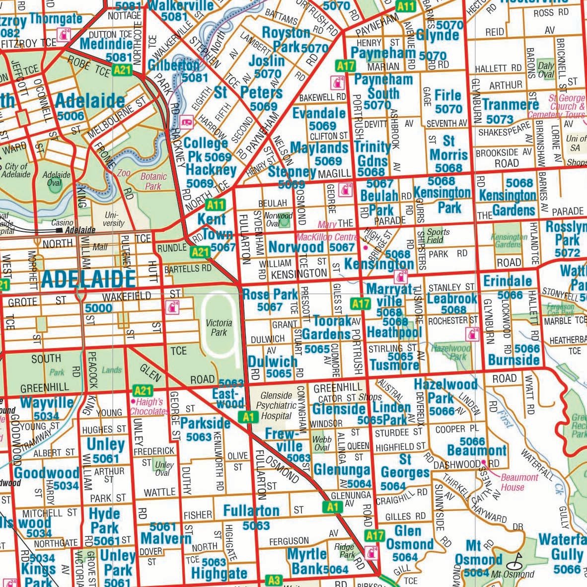 Adelaide and Region Map | Hema Maps - Maps | A247 Gear