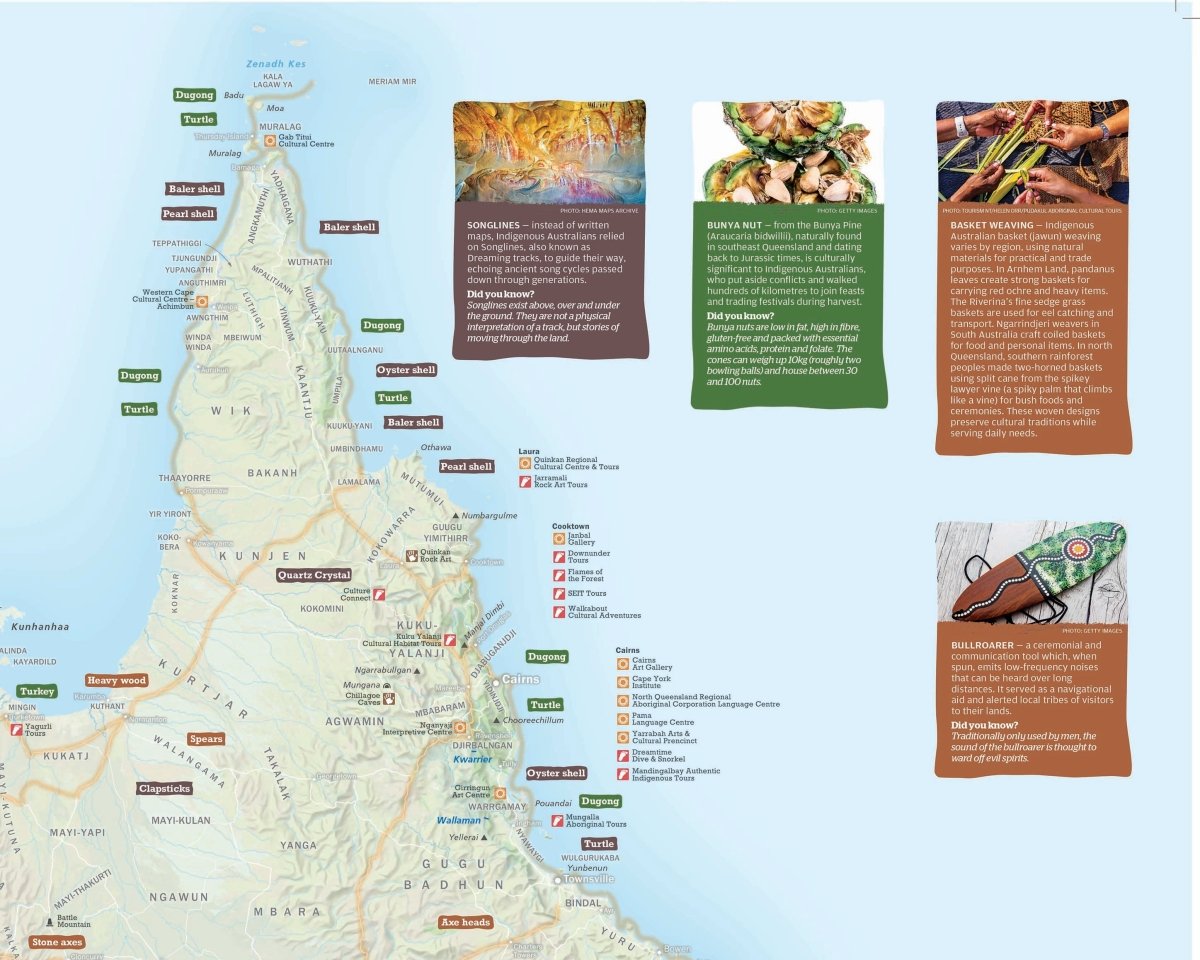 Australia Indigenous Journeys Laminated Wall Map | Hema Maps - Maps | A247 Gear