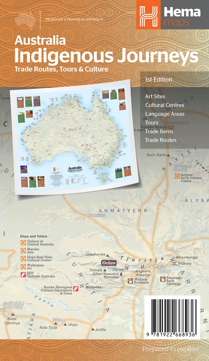 Australia Indigenous Journey's Map | Hema Maps - Maps | A247 Gear