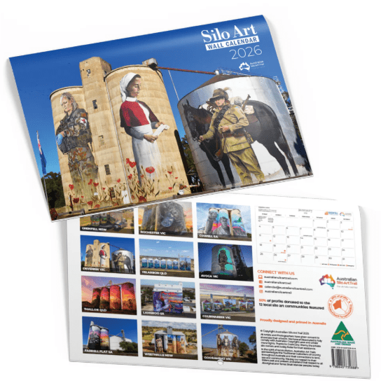 Australian Silo Art Wall Calendar 2026 | Australian Silo Art Trail | A247 Gear