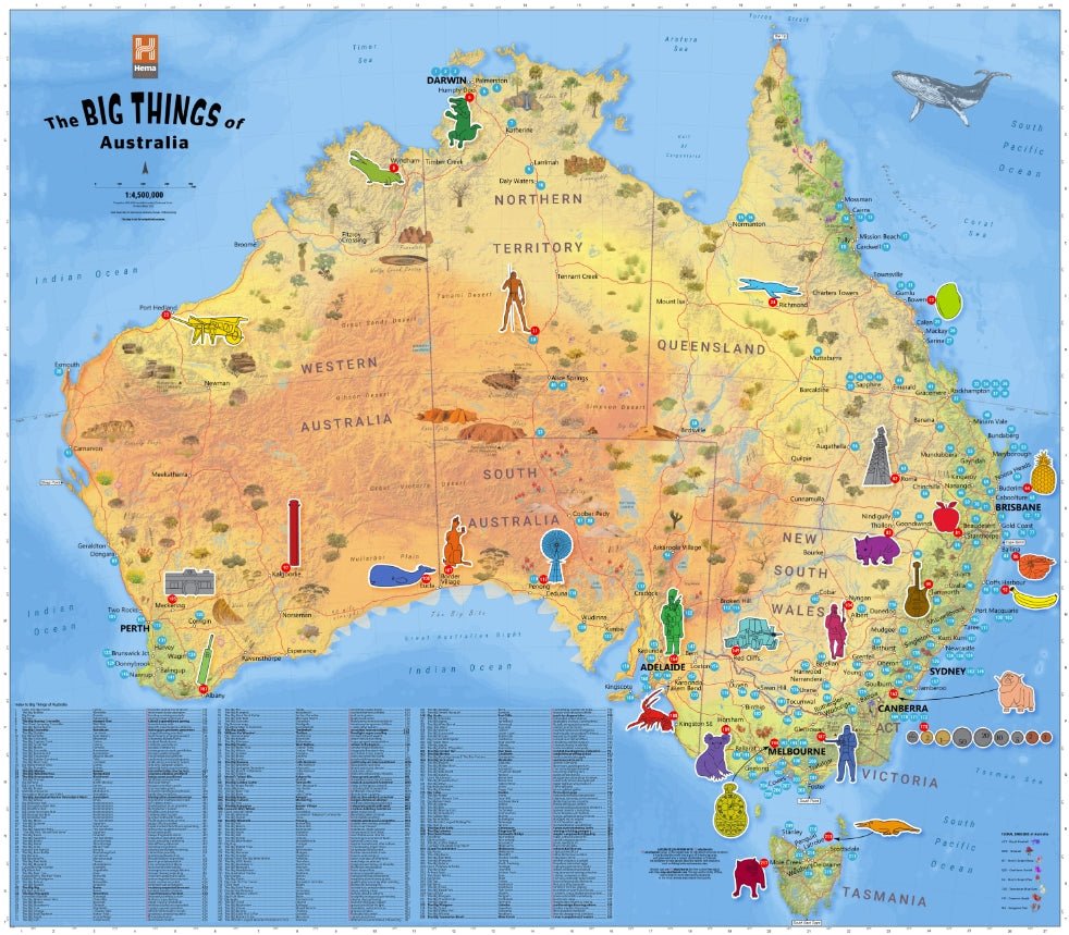 Big things of Australia Map | Hema Maps - Maps | A247 Gear