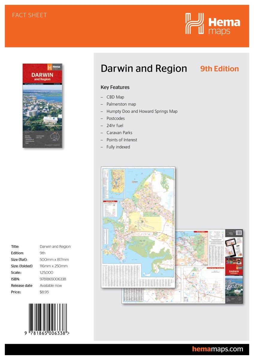Darwin & Region Map | Hema Maps - Maps | A247 Gear