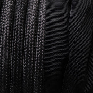 Double Braided Winch Rope - 30M - 8,000KG - Black | Saber Offroad | A247 Gear