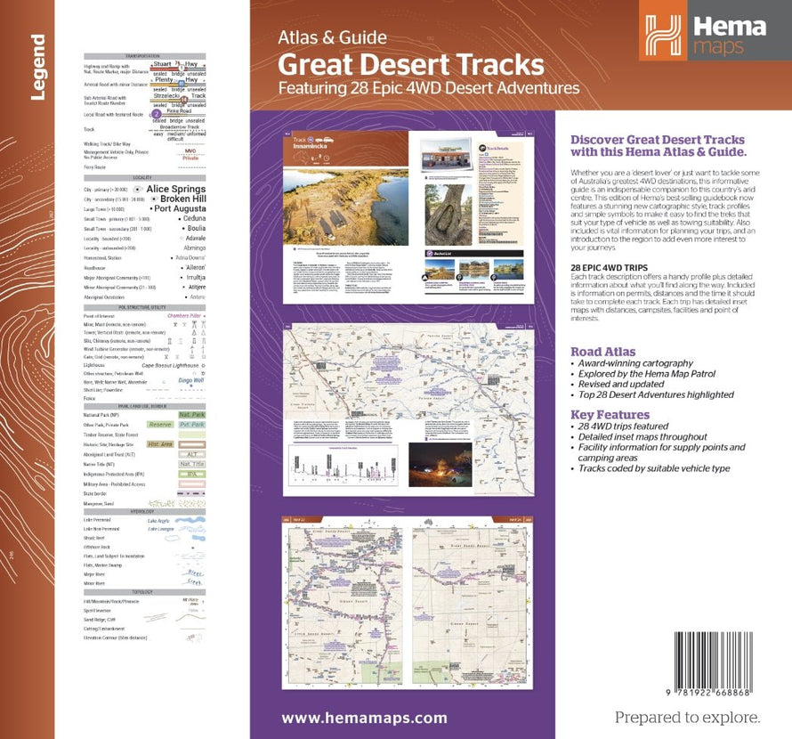 Great Desert Tracks Atlas & Guide | Hema Maps - Books | A247 Gear