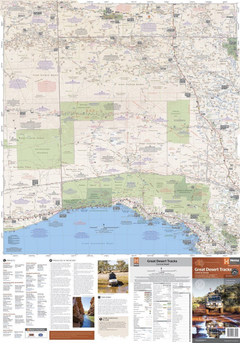 Great Desert Tracks Central Sheet | Hema Maps - Maps | A247 Gear