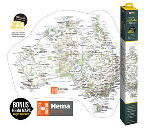 Hema Sticker Map (440mm x 370mm) | Other - Packaging, Misc. | A247 Gear