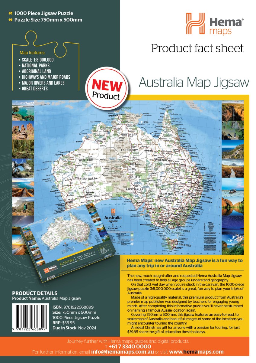 Hema's Australia Map Jigsaw | Hema Maps - Other | A247 Gear