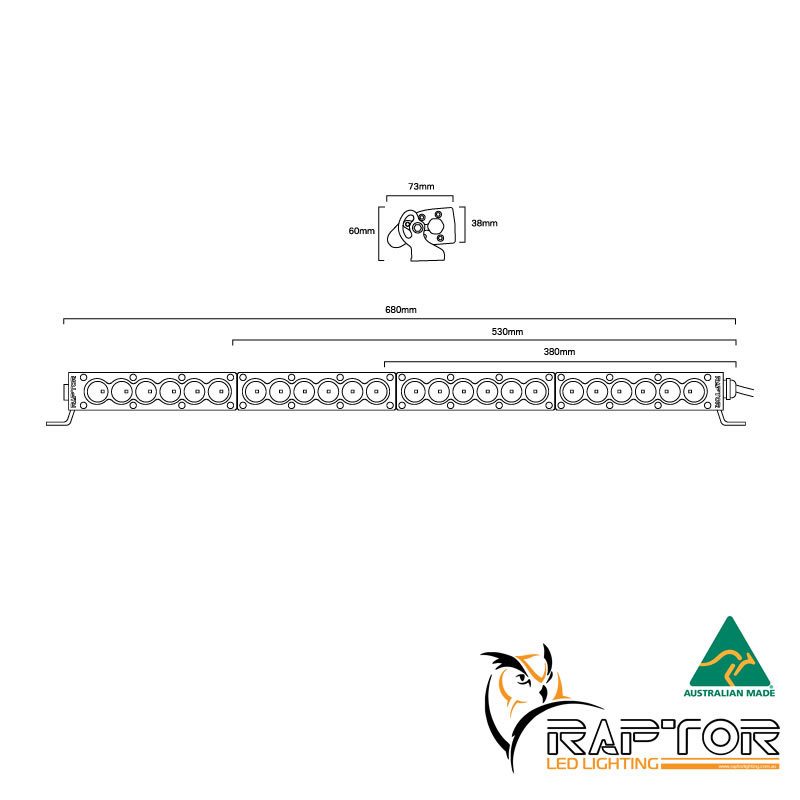 Raptor 180W 40? LED Light bar | Ultra Vision | A247 Gear