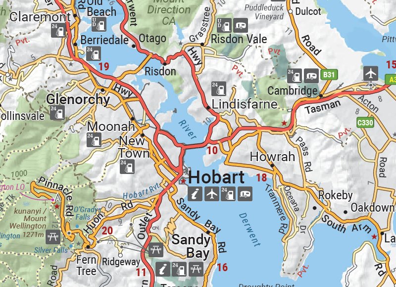 Tasmania State Map | Hema Maps - Maps | A247 Gear