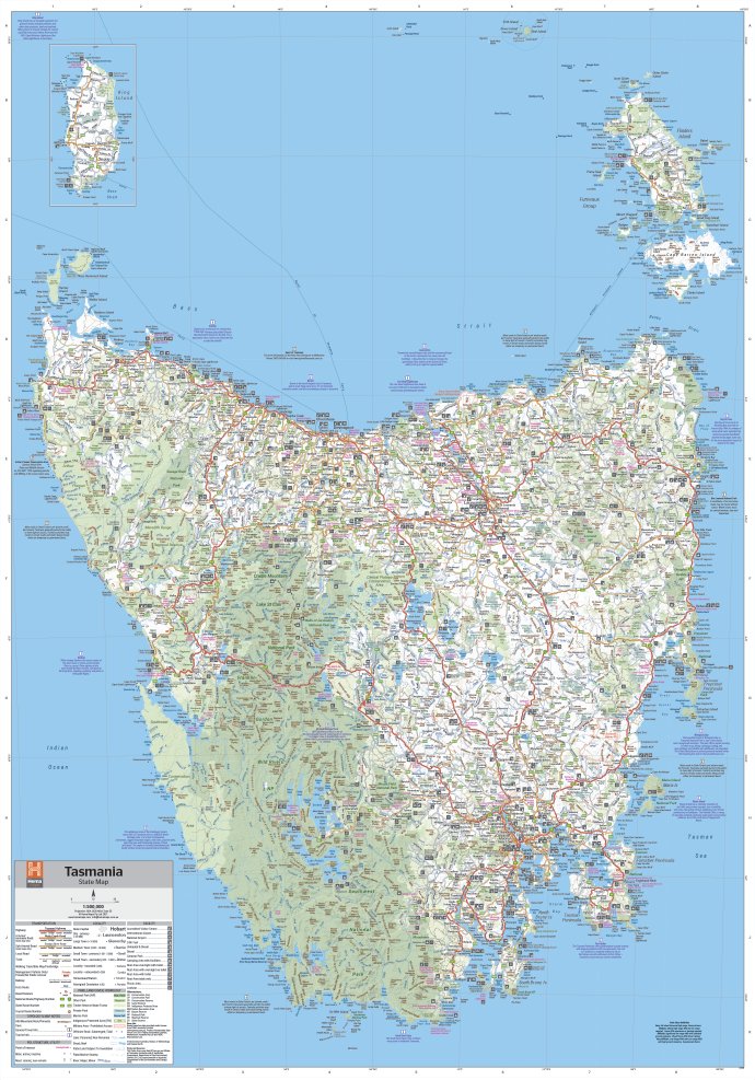 Tasmania State Map | Hema Maps - Maps | A247 Gear