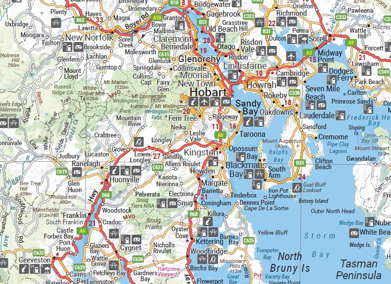 Tasmania State Map | Hema Maps - Maps | A247 Gear