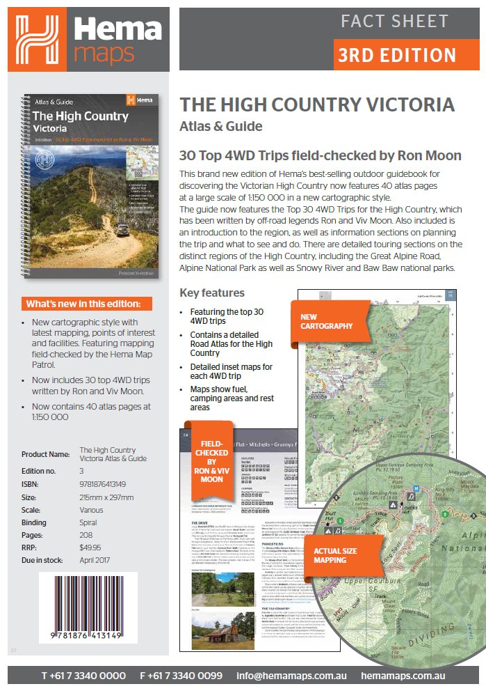The Victorian High Country Atlas & Guide | Hema Maps - Books | A247 Gear