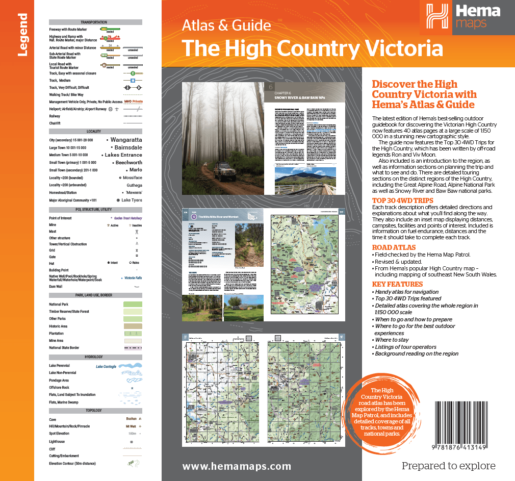 The Victorian High Country Atlas & Guide | Hema Maps - Books | A247 Gear
