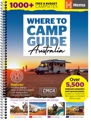 Where to Camp Guide | Hema Maps - Books | A247 Gear