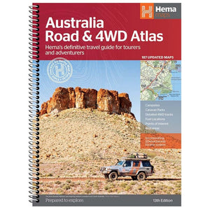 Australia Road & 4WD Atlas (Spiral Bound) - 252 x 345mm | Hema Maps | A247 Gear