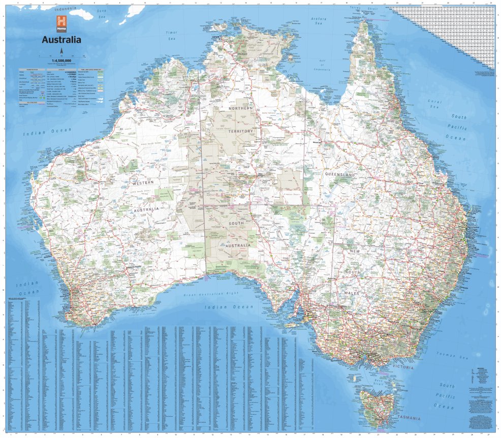 Australia Wall Map | Hema Maps | A247 Gear