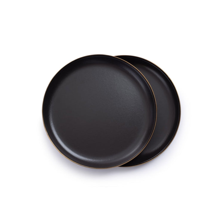 Barebones - Enamel Deep Plate Set of 2 - Charcoal | Barebones | A247 Gear