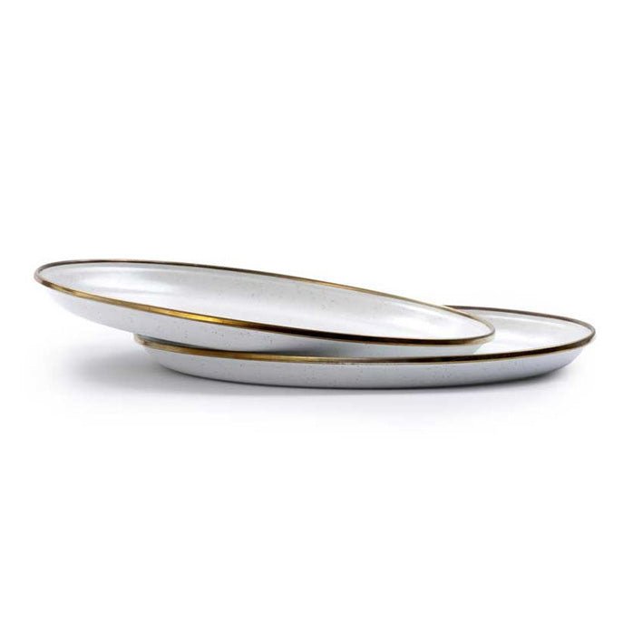 Barebones - Enamel Deep Plate Set of 2 - Eggshell | Barebones | A247 Gear
