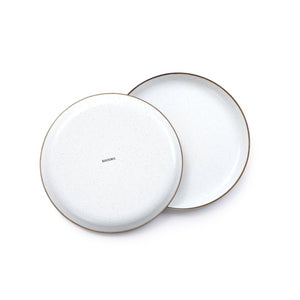 Barebones - Enamel Deep Plate Set of 2 - Eggshell | Barebones | A247 Gear