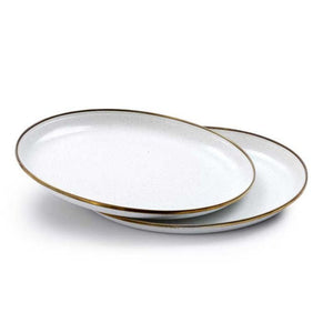 Barebones - Enamel Deep Plate Set of 2 - Eggshell | Barebones | A247 Gear