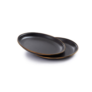 Barebones - Enamel Salad Plate Set of 2 - Charcoal | Barebones | A247 Gear