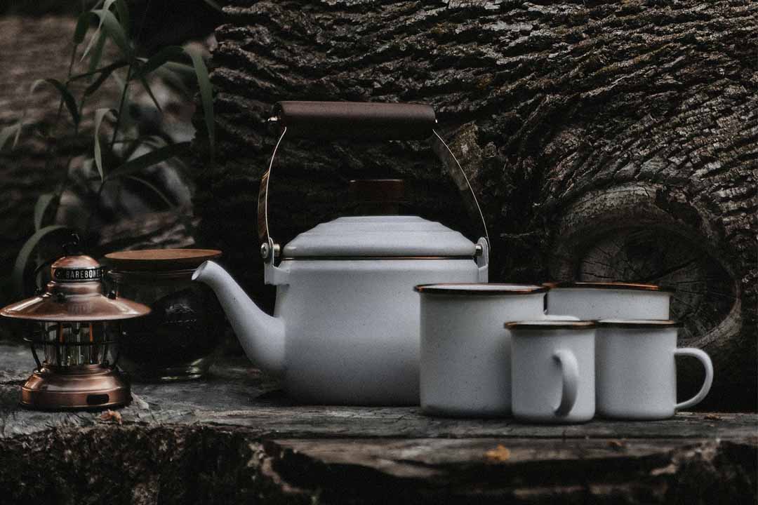 Barebones - Enamel Teapot - Egg Shell | Barebones | A247 Gear