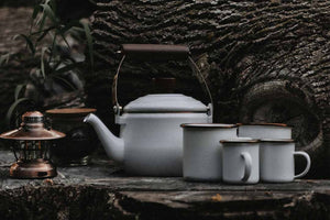 Barebones - Enamel Teapot - Egg Shell | Barebones | A247 Gear