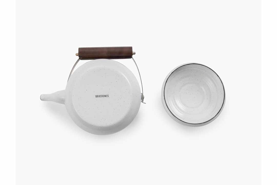 Barebones - Enamel Teapot - Egg Shell | Barebones | A247 Gear
