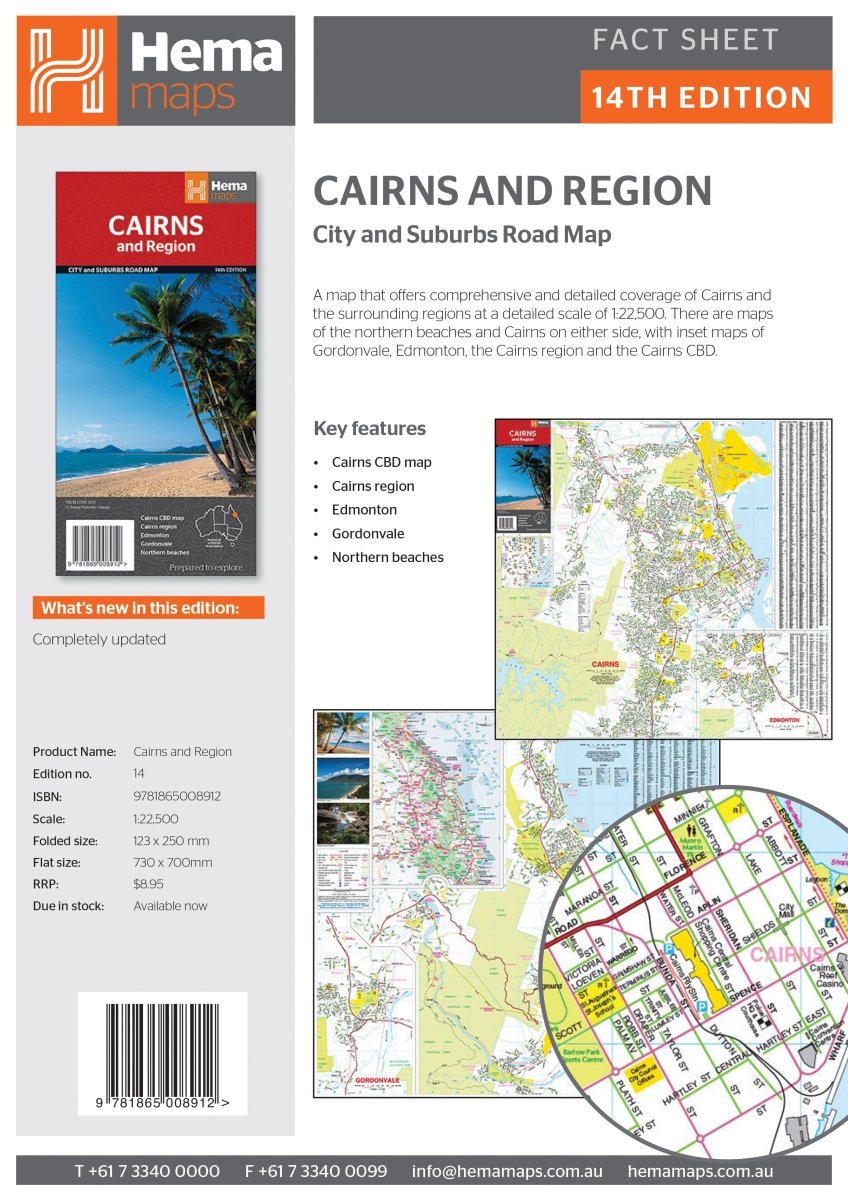 Cairns & Region Map | Hema Maps | A247 Gear