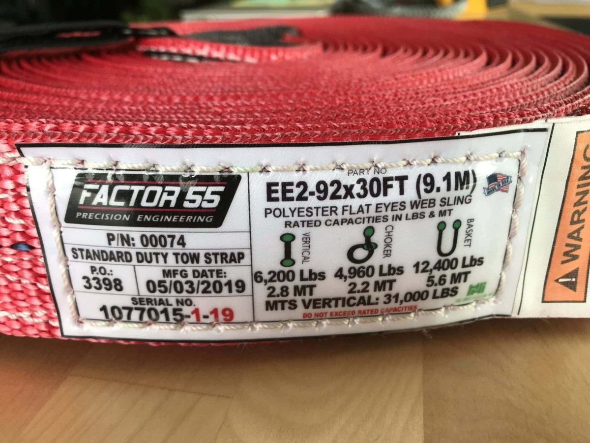 Factor 55 Extreme Duty Tow Strap | Factor 55 | A247 Gear