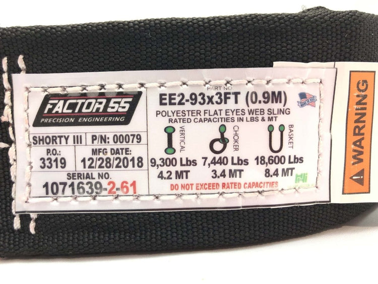 Factor 55 Shorty Strap II and III | Factor 55 | A247 Gear