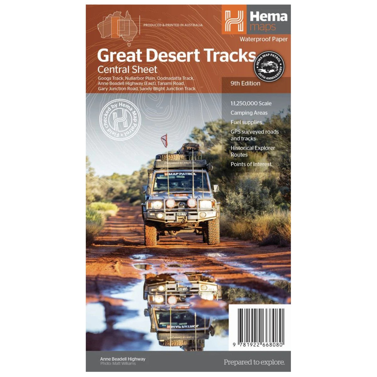 Great Desert Tracks Central Sheet | Hema Maps | A247 Gear