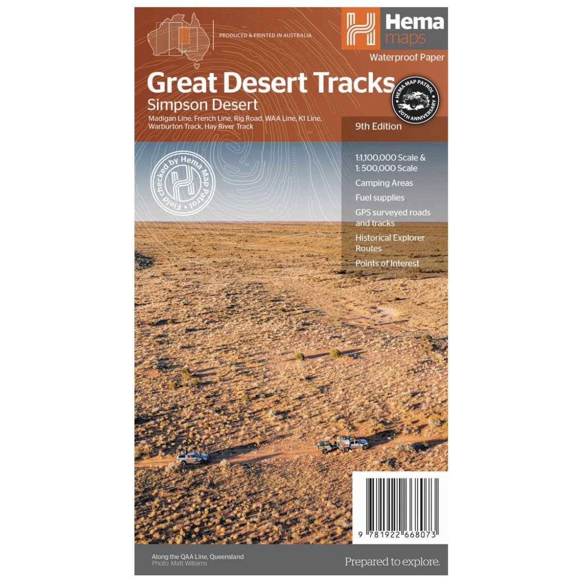 Great Desert Tracks Simpson Desert Map | Hema Maps | A247 Gear