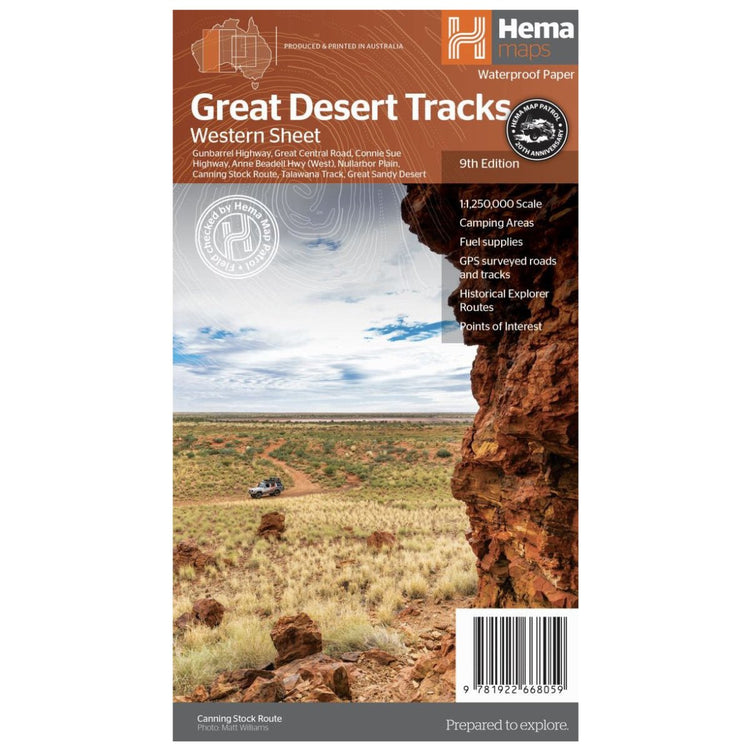 Great Desert Tracks Western Sheet | Hema Maps | A247 Gear