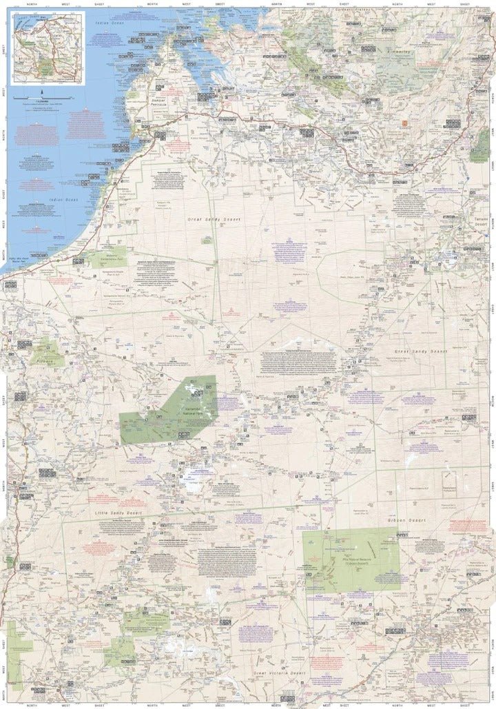 Great Desert Tracks Western Sheet | Hema Maps | A247 Gear