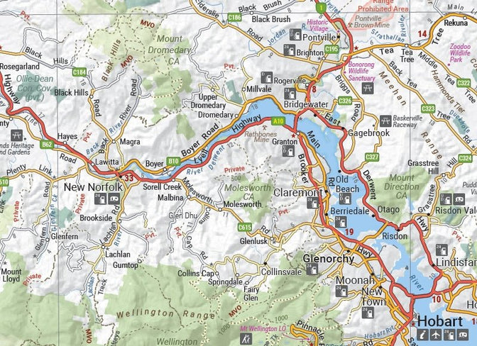 Hobart & Region Map | Hema Maps | A247 Gear