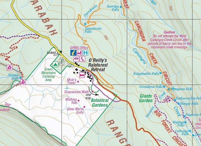 Lamington National Park Map | Hema Maps | A247 Gear