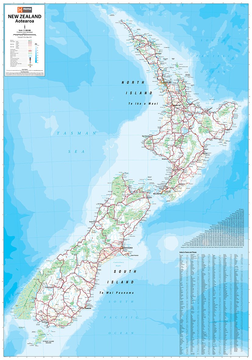 New Zealand Aotearoa Map | Hema Maps | A247 Gear