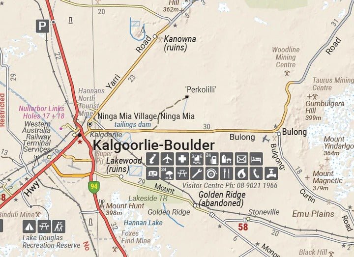 Nullarbor Plain - Eastern Map - Border Village to Port Pirie | Hema Maps | A247 Gear