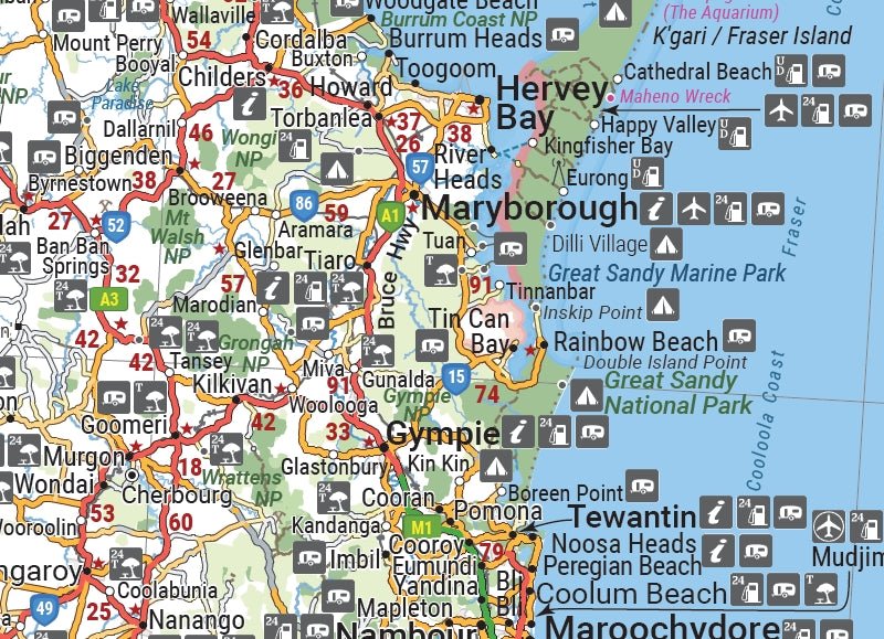 Queensland Handy Map | Hema Maps | A247 Gear