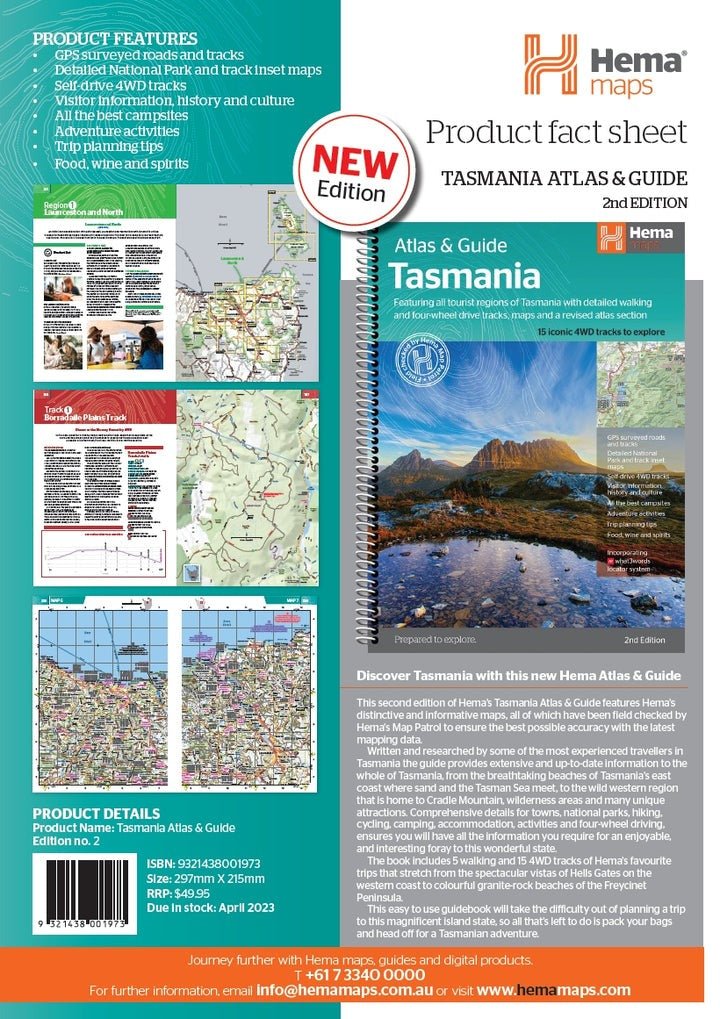 Tasmania Atlas & Guide | Hema Maps | A247 Gear