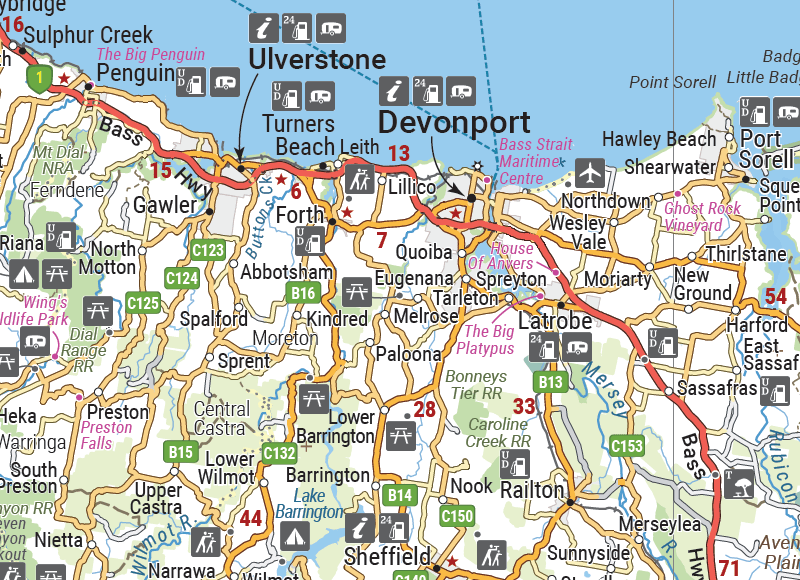 Tasmania Handy Map | Hema Maps | A247 Gear