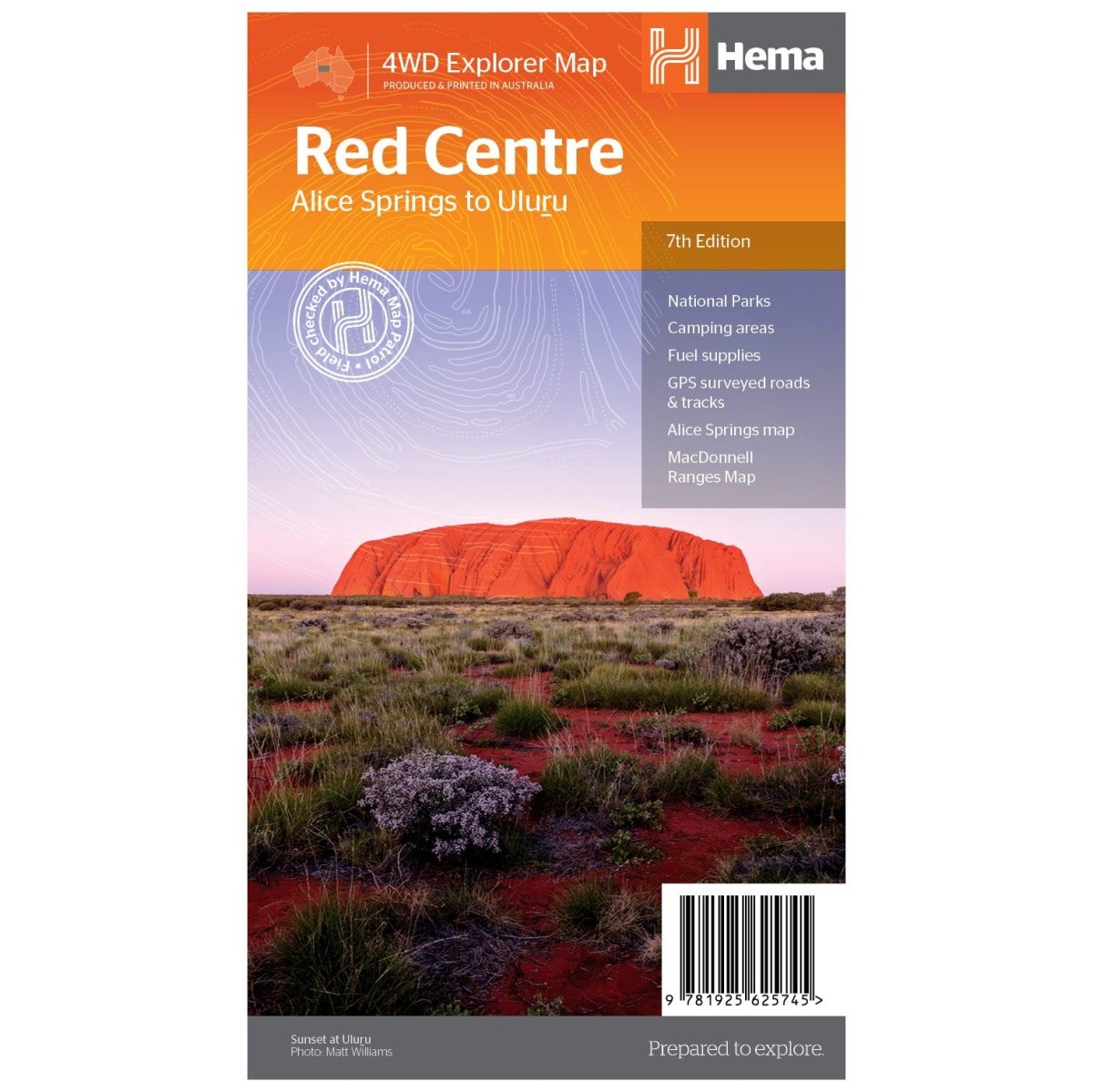 The Red Centre Map | Hema Maps | A247 Gear