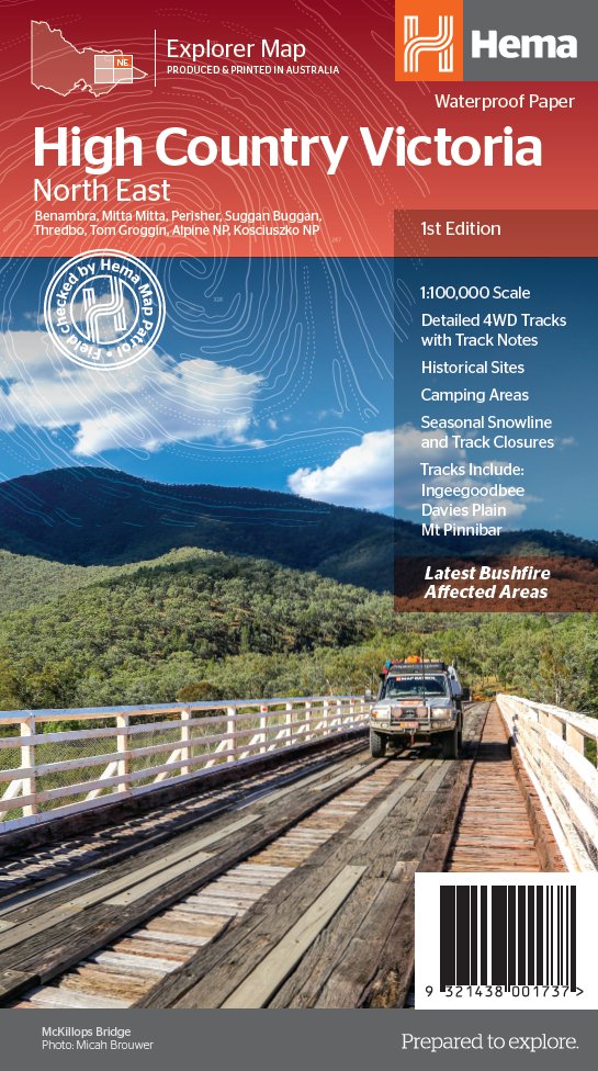 The Victorian High Country - North Eastern Map | Hema Maps | A247 Gear