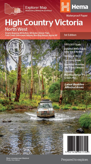 The Victorian High Country - North Western Map | Hema Maps | A247 Gear