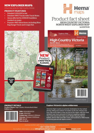 The Victorian High Country - North Western Map | Hema Maps | A247 Gear
