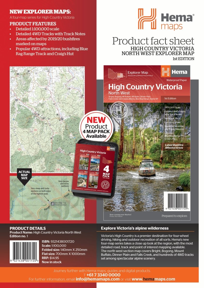 The Victorian High Country - North Western Map | Hema Maps | A247 Gear