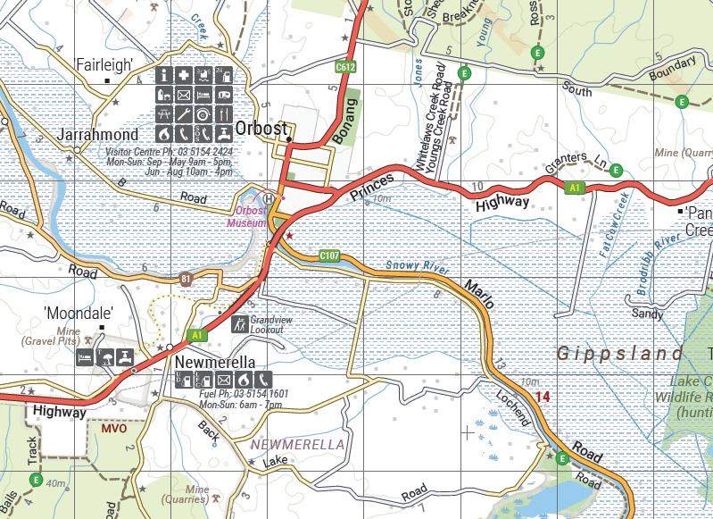 The Victorian High Country - South Eastern Map | Hema Maps | A247 Gear