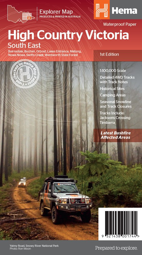 The Victorian High Country - South Eastern Map | Hema Maps | A247 Gear