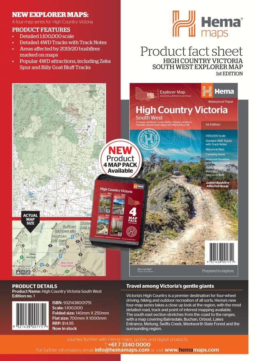 The Victorian High Country - South Western Map | Hema Maps | A247 Gear